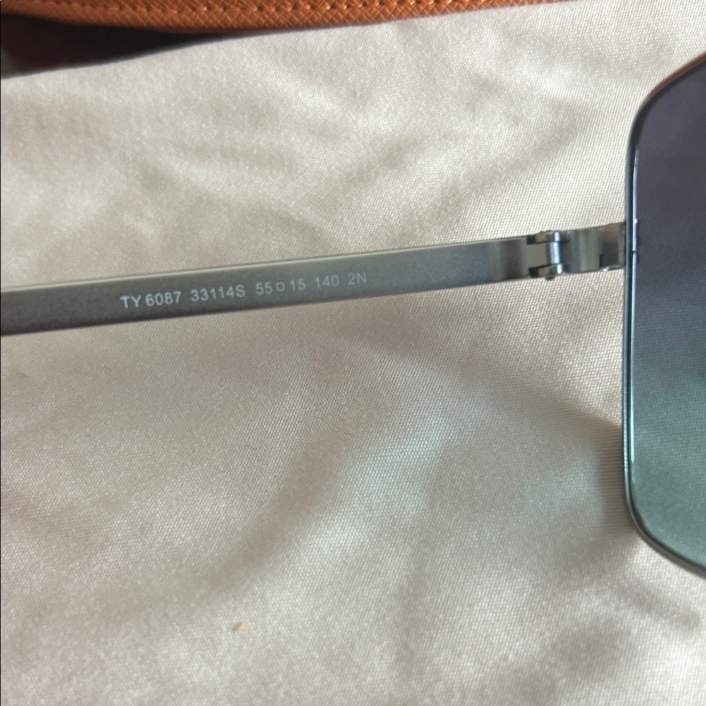 Tory Burch Silver Sunglasses with Orange Case - Picture 5 of 7